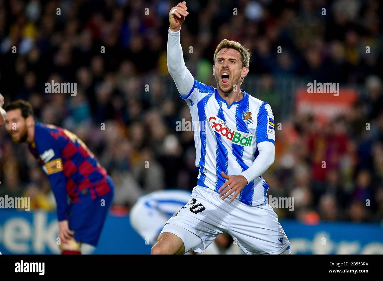 Barcelona, Spain. 07th Mar, 2020. Nacho Monreal of Real Sociedad during the Liga match between FC Barcelona and Real Sociedad at Camp Nou on March 07, 2020 in Barcelona, Spain. Credit: DAX/ESPA/Alamy Live News Stock Photo