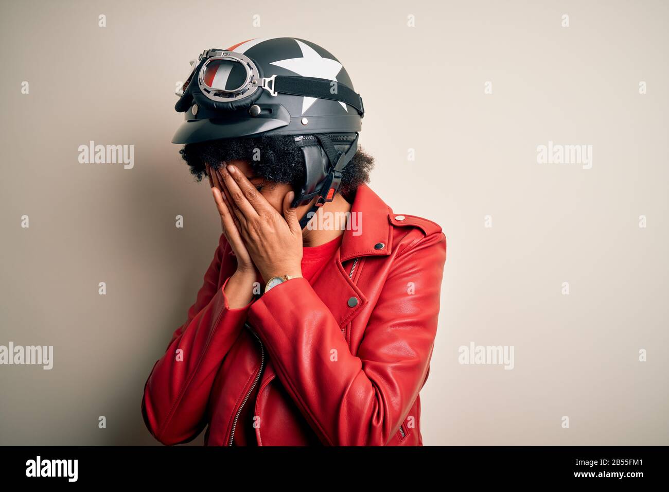 Motorcycle Rider Crying African american woman driver crying hi-res stock photography and ...