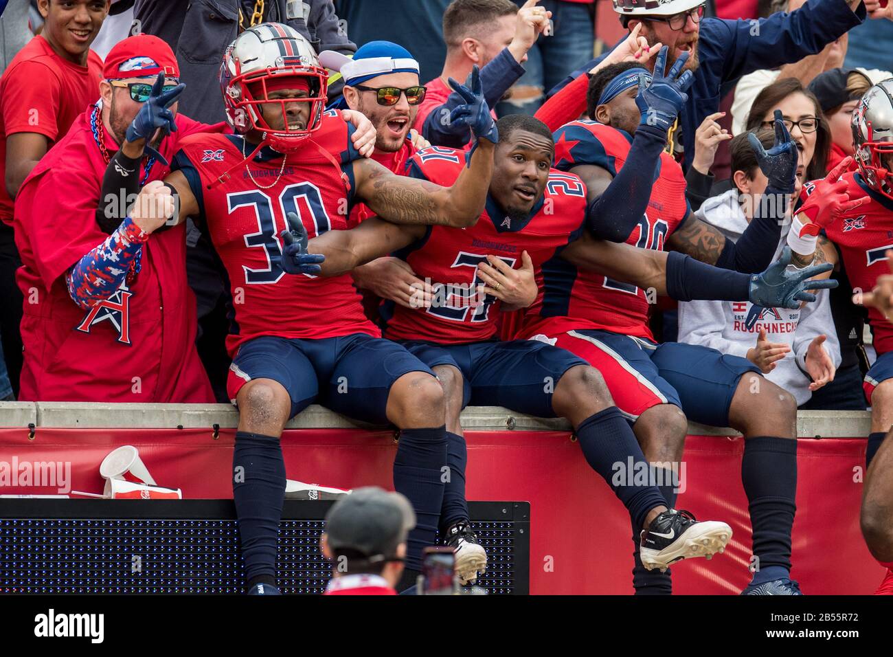 Houston, TX, USA. 7th Mar, 2020. Houston Roughnecks cornerbacks Deji