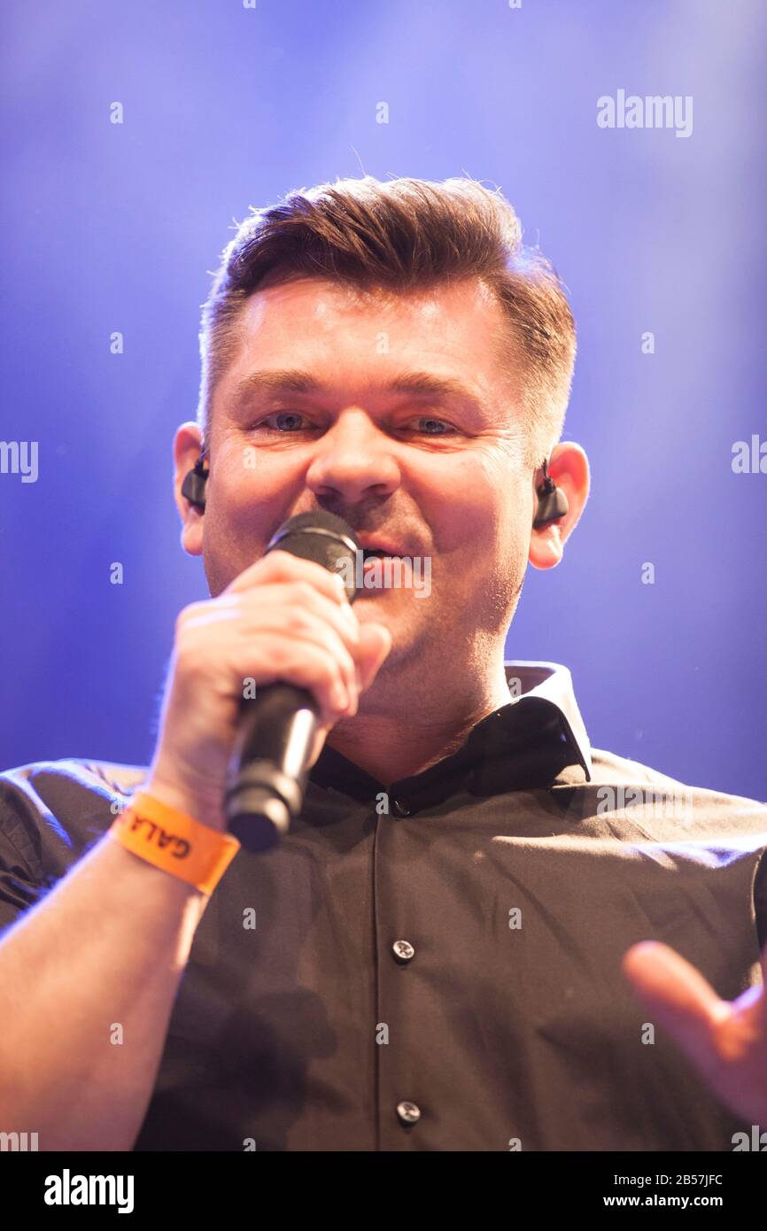 London, UK. 7th March 2020. Polish singer Zenon Martyniuk performs live in  a concert at London's O2 Shepherds Bush Empire. Disco polo is a genre of  popular dance music, created in Poland.