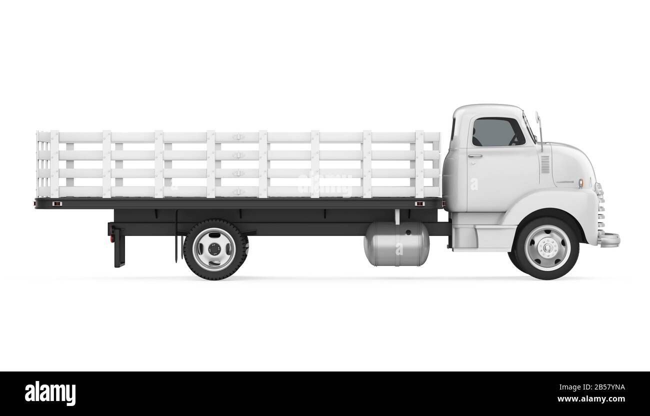 Flatbed Truck Isolated Stock Photo Alamy