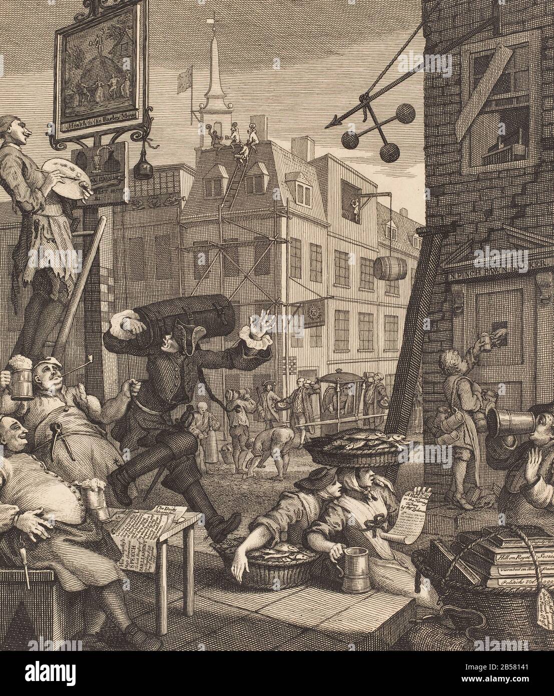 Beer Street - William Hogarth, 1751 Stock Photo