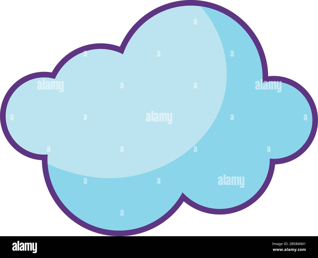 cloud icon over white background, flat style, vector illustration Stock ...