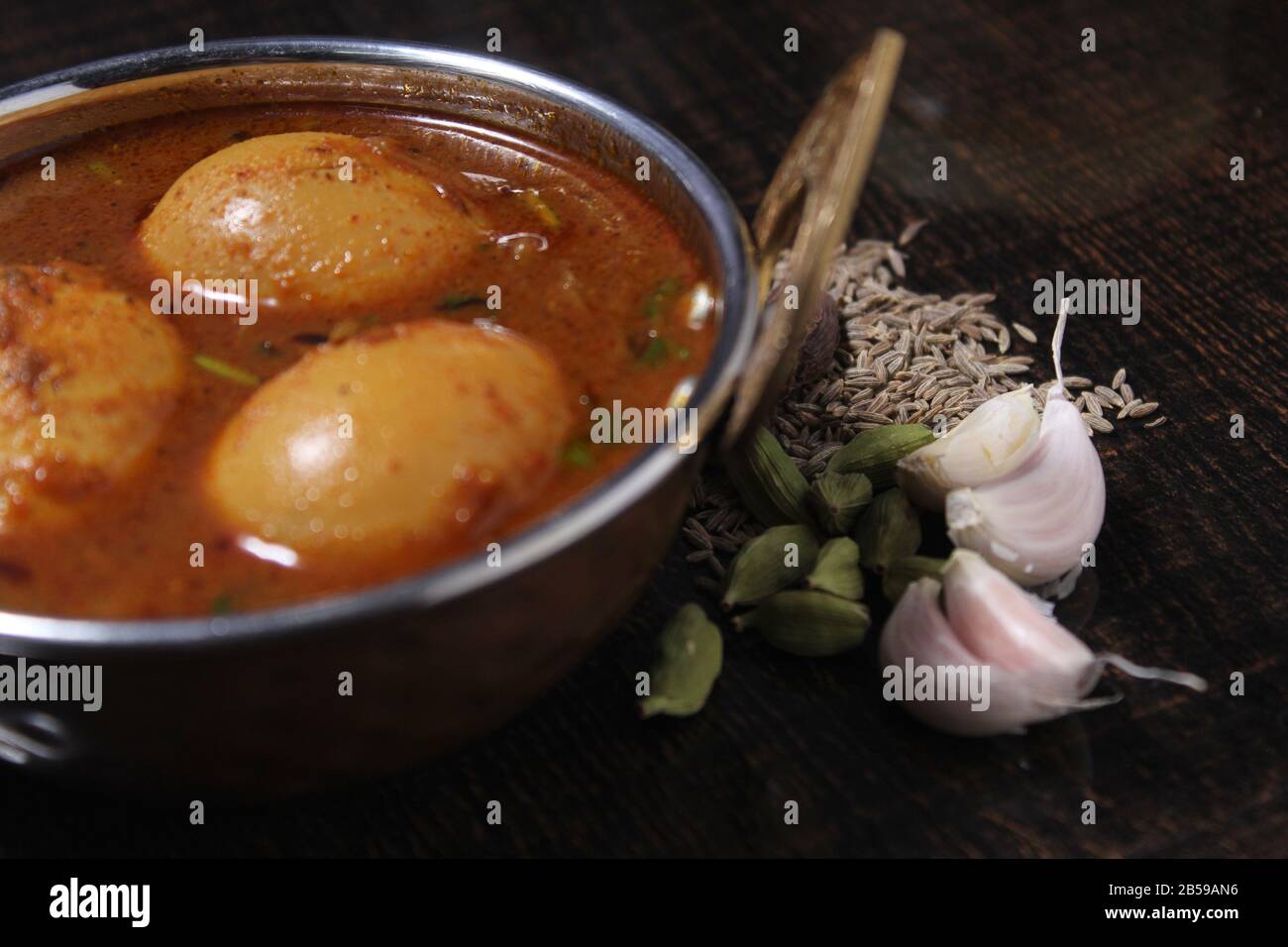 indian food,egg curry Stock Photo