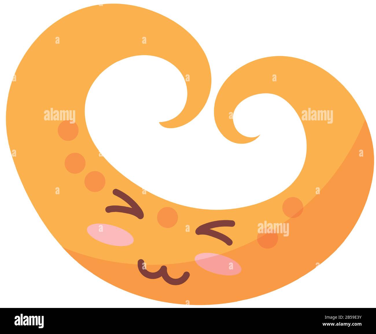 bread pretzel on white background vector illustration design Stock ...
