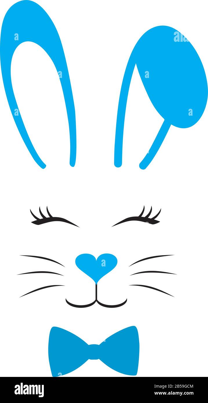 Vector illustration of an Easter bunny. Bunny isolated. Stock Vector