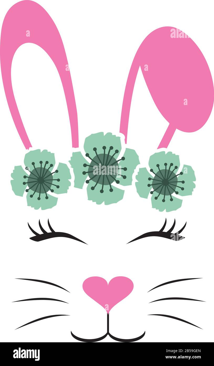 Vector illustration of an Easter bunny. Bunny isolated. Stock Vector
