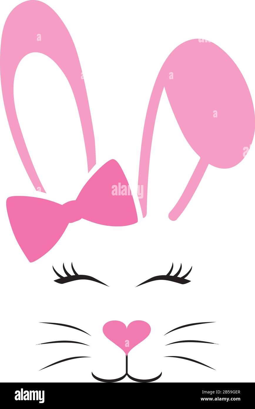 Vector illustration of an Easter bunny. Bunny isolated Stock Vector ...
