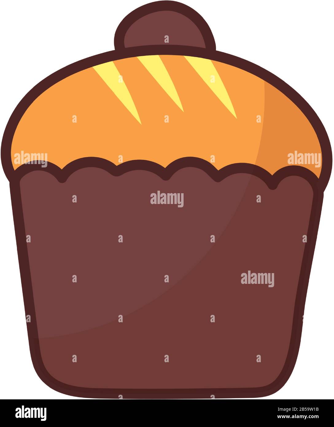 delicious cupcake on white background vector illustration design Stock Vector