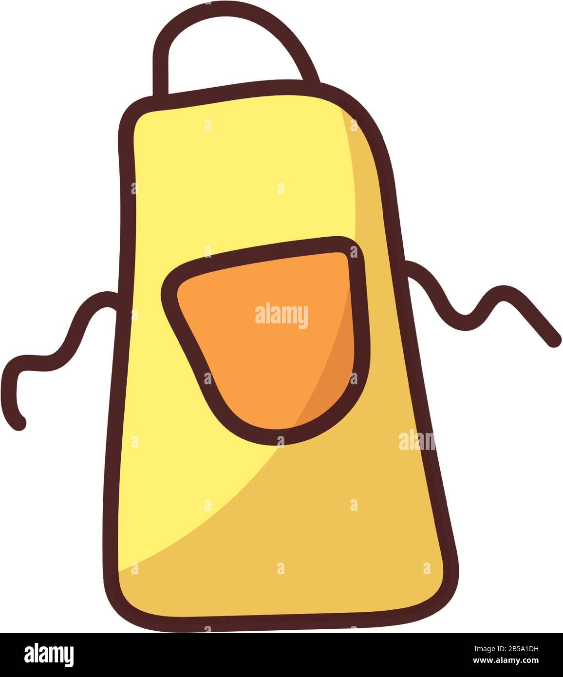 kitchen apron on white background vector illustration design Stock ...