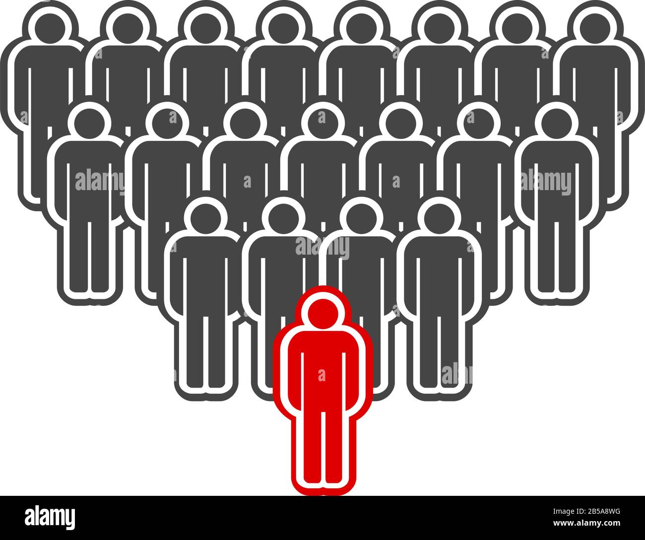 Standing in front of crowd Stock Vector Images - Alamy