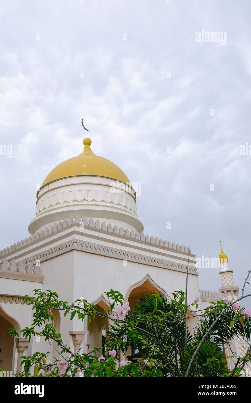Beautiful dome of the Cotabato Grand Mosque in Maguindanao, Philippines. Stock Photo