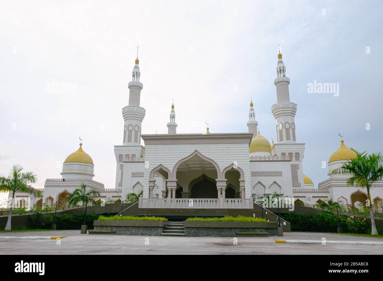 Beautiful outside view of the Cotabato Grand Mosque in Maguindanao, Philippines. Stock Photo