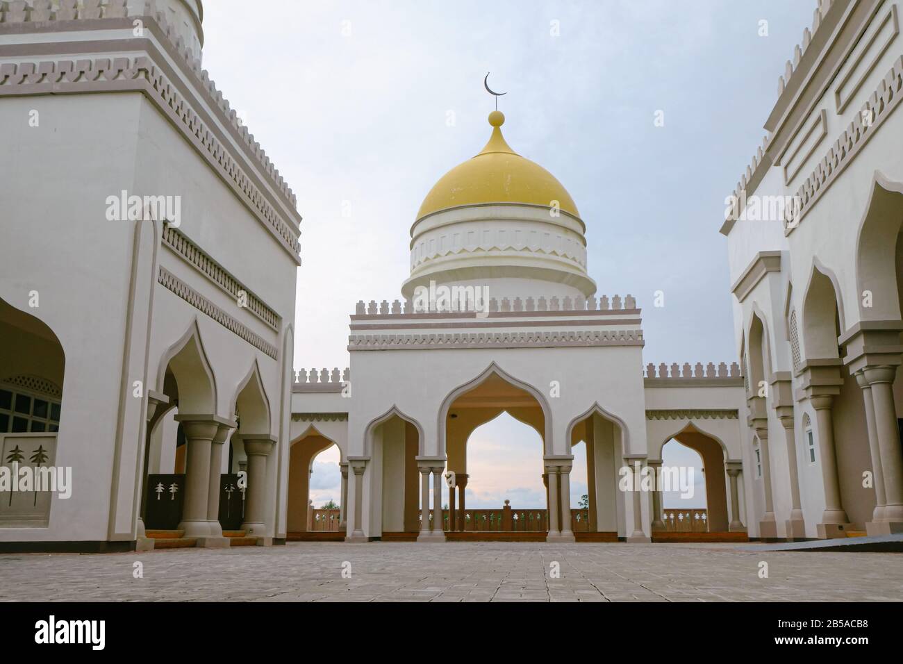 Beautiful interior view of the Cotabato Grand Mosque in Maguindanao, Philippines. Stock Photo