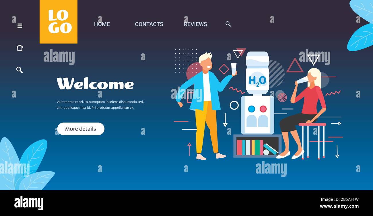 man woman drinking water near cooler colleagues couple refreshing