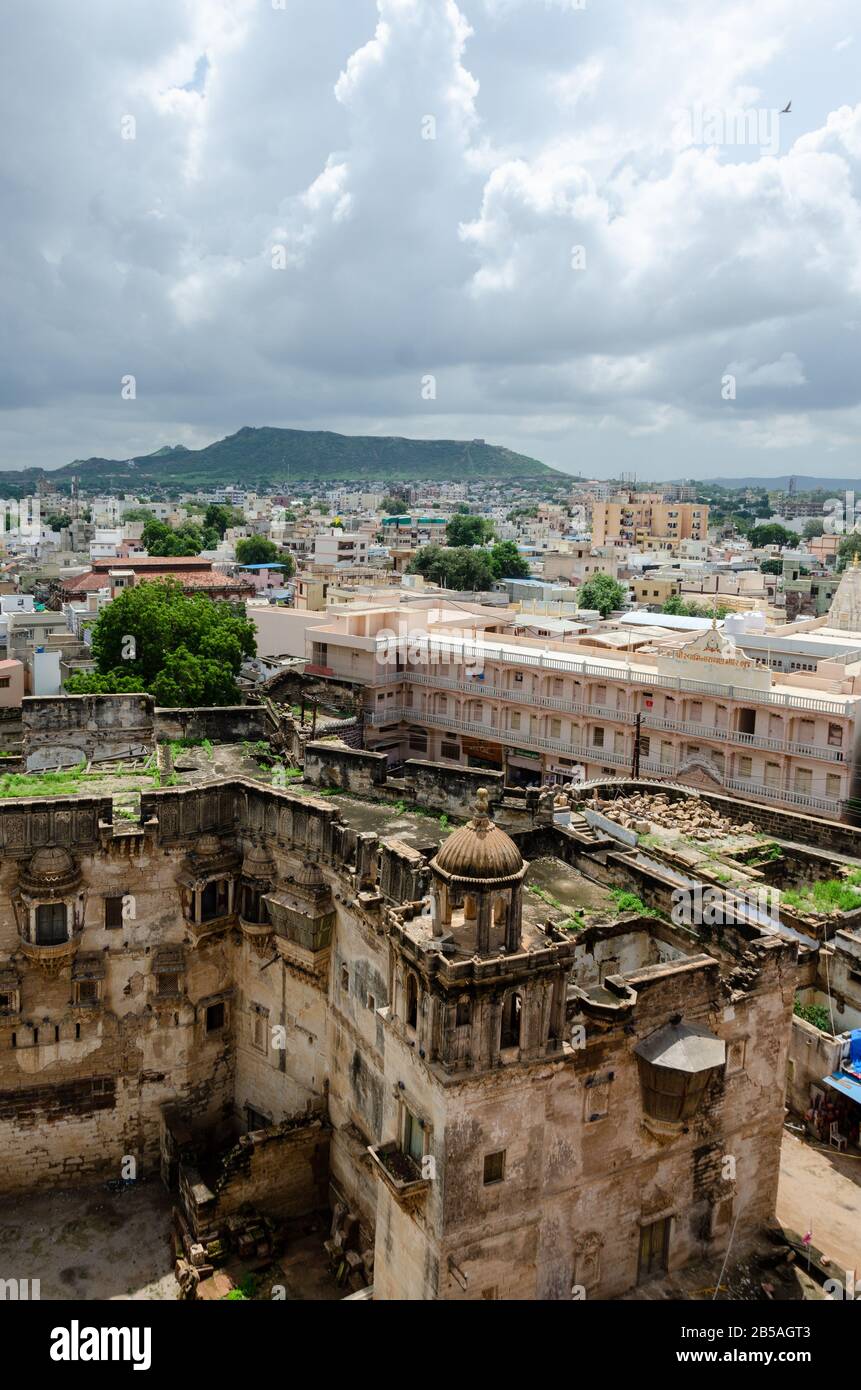 View of Bhuj City from Prag Mahal, Bhuj, Kutch, Gujarat, India Stock Photo
