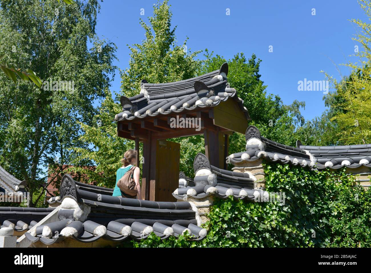 Koreanischer Garten, Erholungspark Marzahn, Blumberger Damm, Marzahn, Berlin, Deutschland Stock Photo