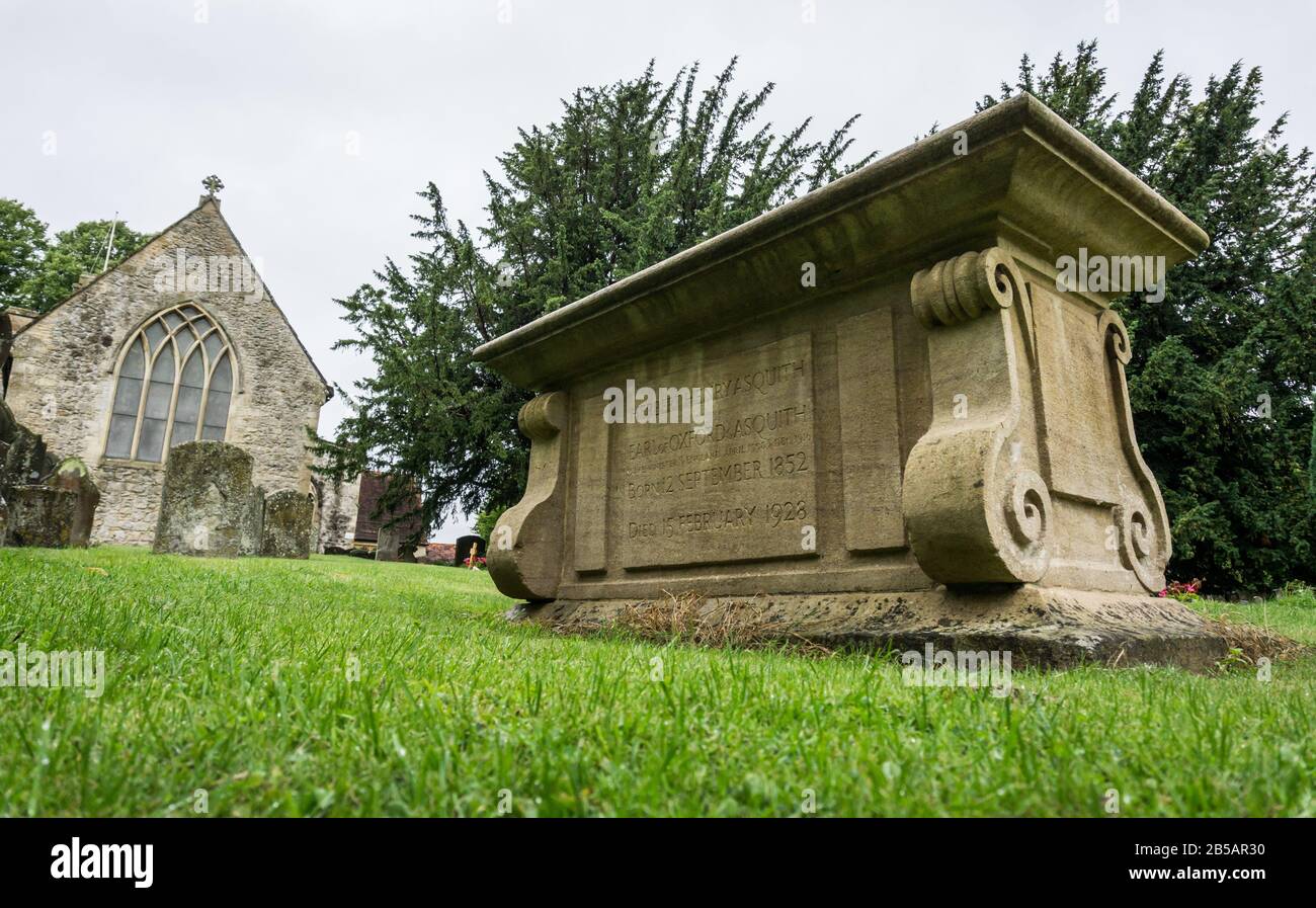 Grave of former British Prime Minister Herbert Henry Asquith, at All