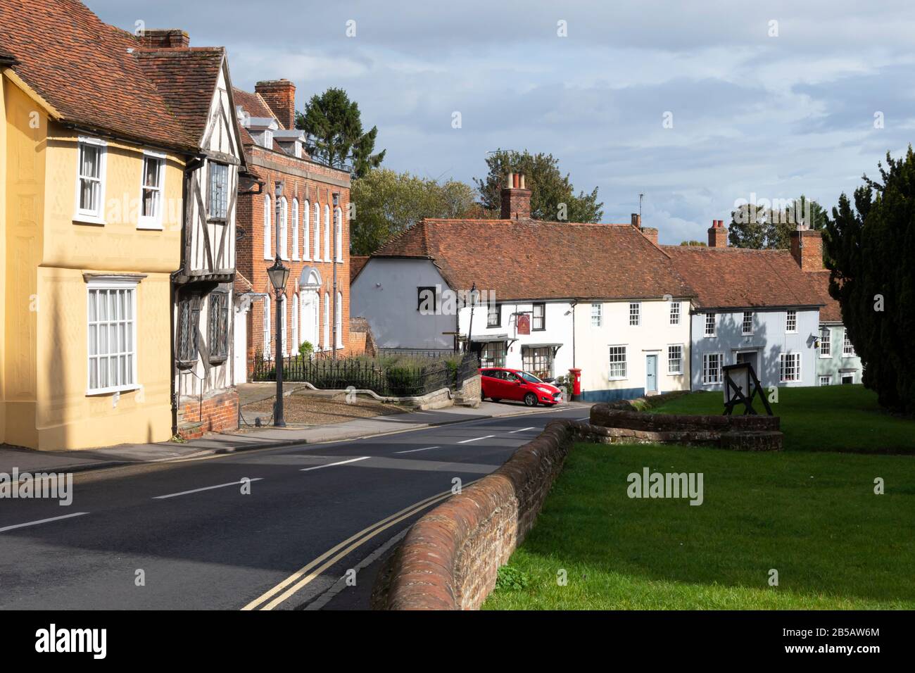 Coloured Houses, Thaxted, Essex, England Stock Photo Alamy