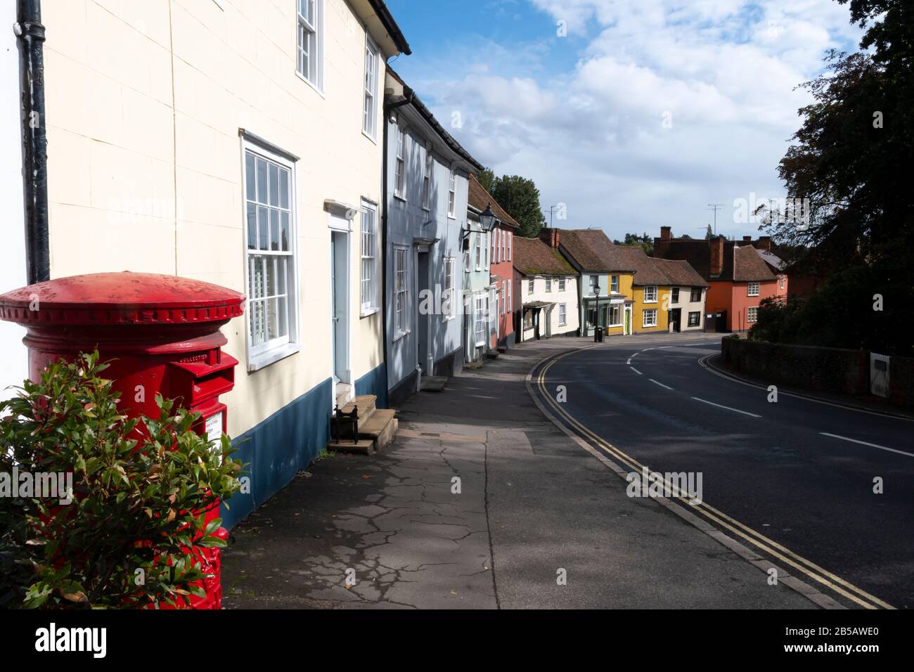 Coloured Houses, Thaxted, Essex, England Stock Photo Alamy