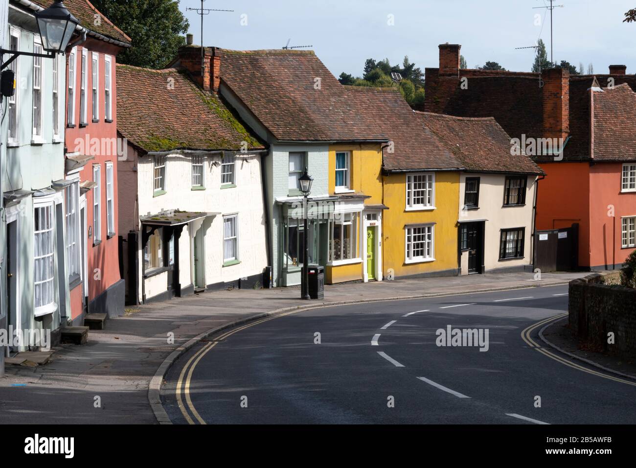 Coloured Houses, Thaxted, Essex, England Stock Photo Alamy