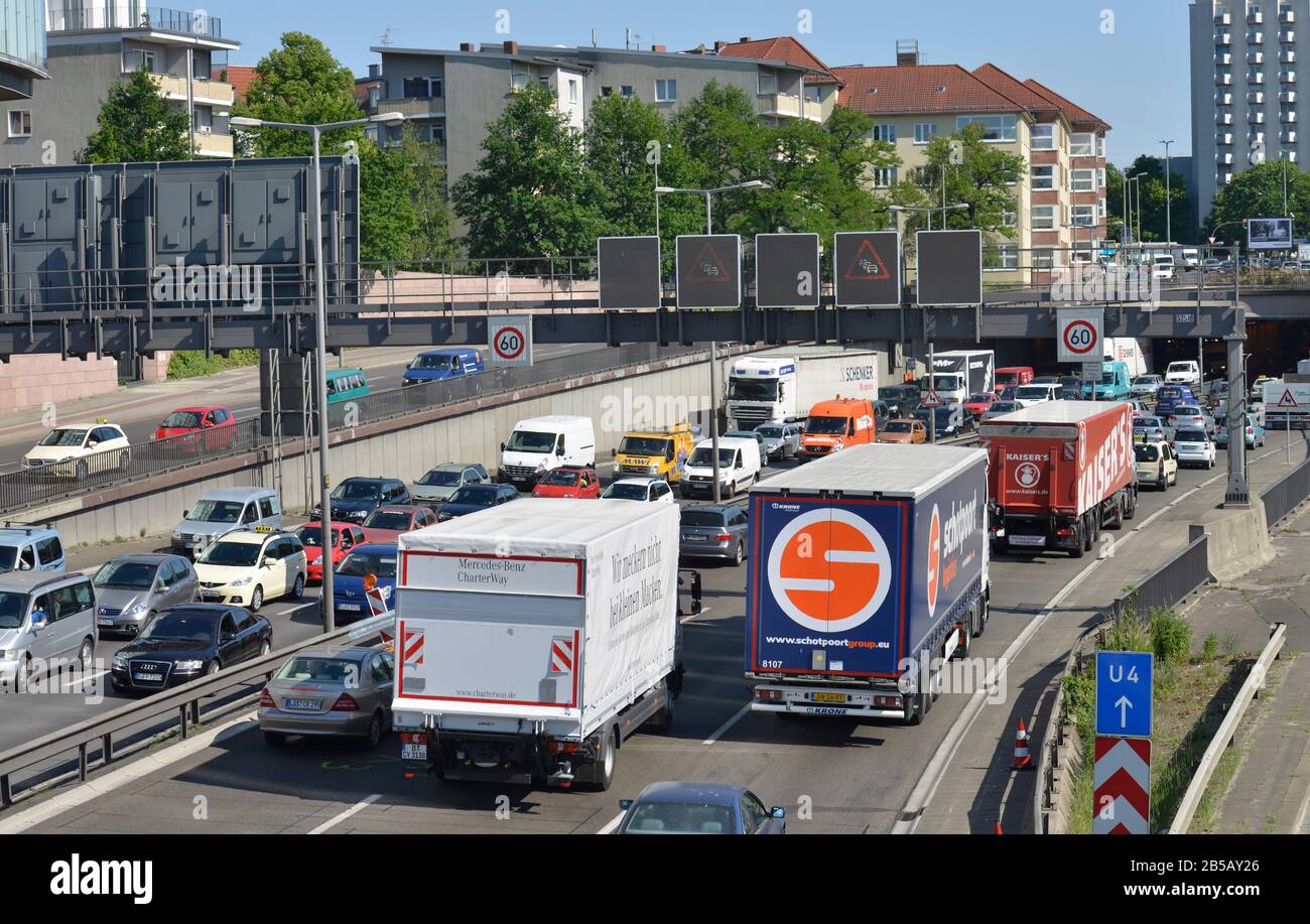 Stau, Stadtautobahn, Berlin, Deutschland Stock Photo