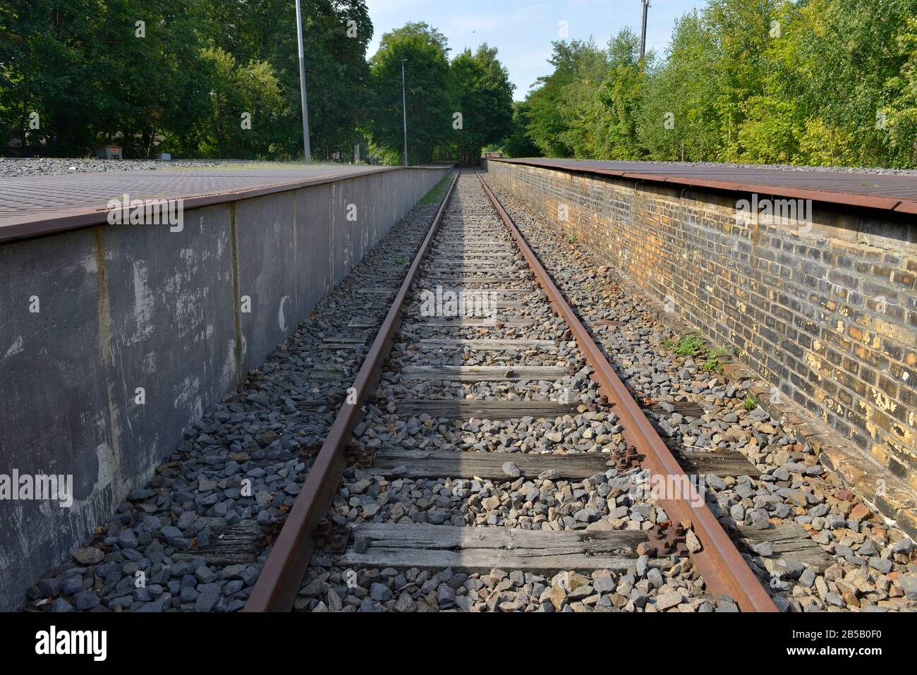 Mahnmal, Gleis 17, Bahnhof, Grunewald, Berlin, Deutschland Stock Photo