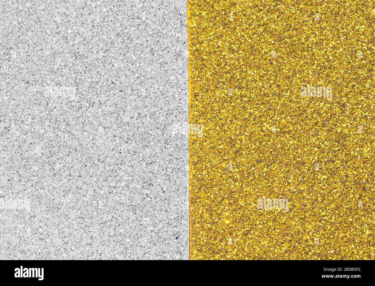 Background Of Shimmering Glitter Half Golden And Half Silver Ideal For Decoration Or As A Backdrop Stock Photo Alamy