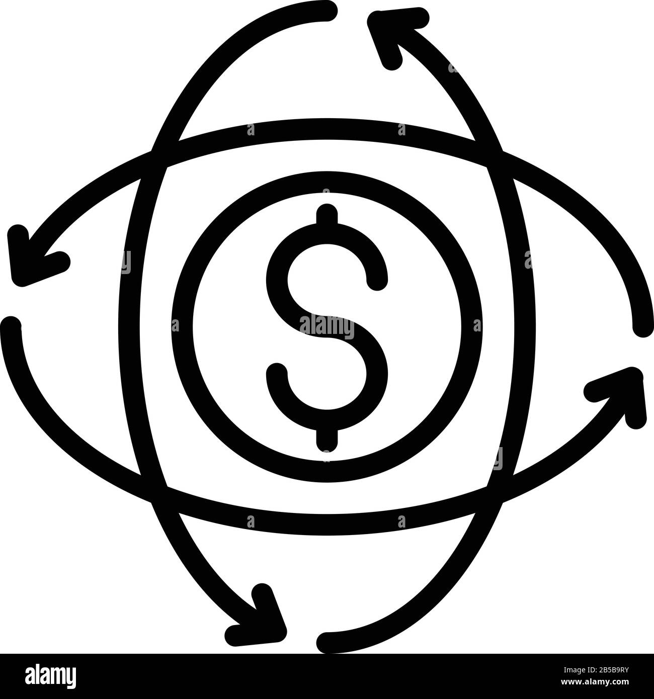 Crowdfunding platform icon, outline style Stock Vector
