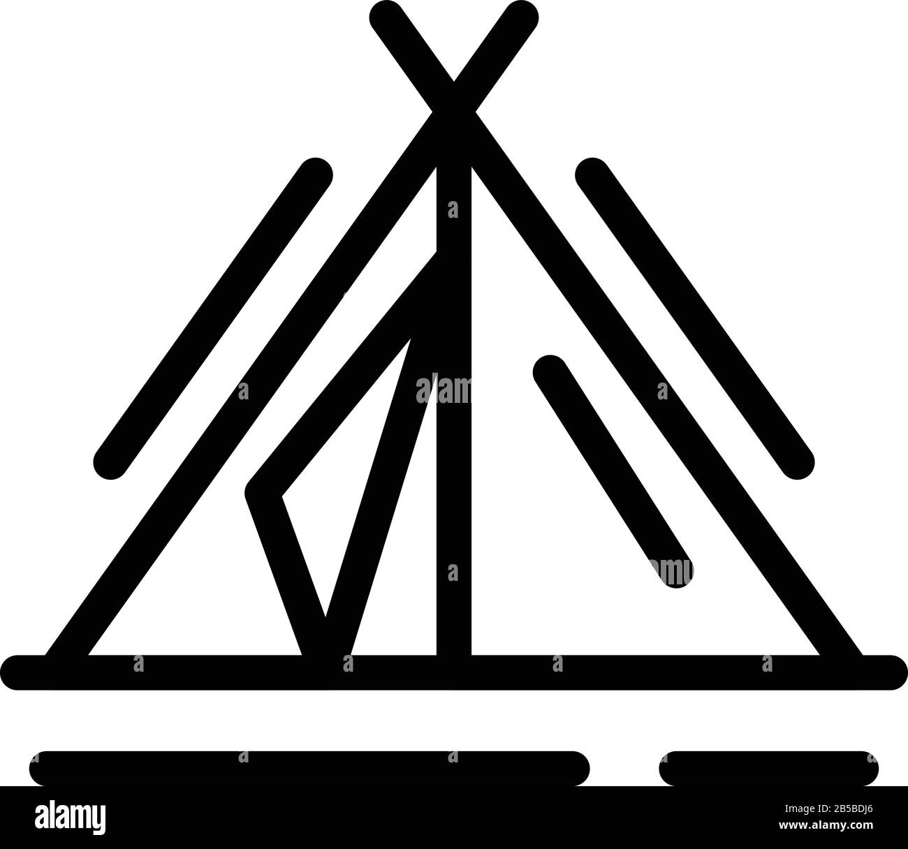 Camp tent icon, outline style Stock Vector Image & Art - Alamy