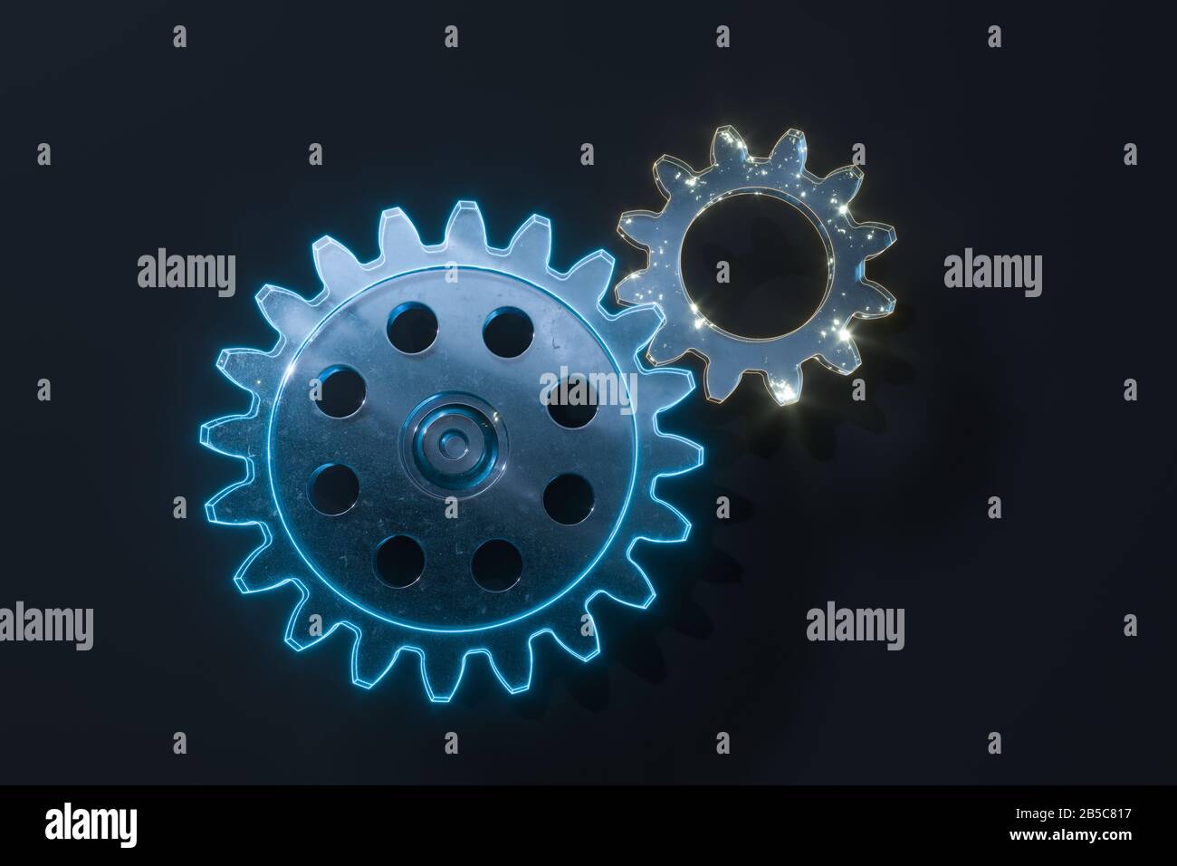 Industrial gear,mechanical structure,3d rendering. Computer digital ...