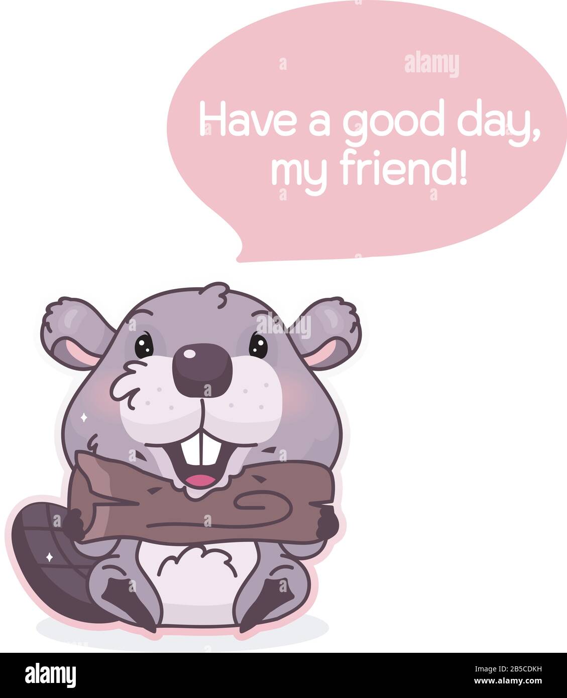 Cute beaver cartoon kawaii vector character. Have a good day my friend phrase inside speech bubble. Beaver animal biting wood log isolated sticker Stock Vector Image & Art - Alamy Cute beaver cartoon kawaii vector character. Have a good day my friend phrase inside speech bubble. Beaver animal biting wood log isolated sticker Stock Vector Image & Art - Alamy