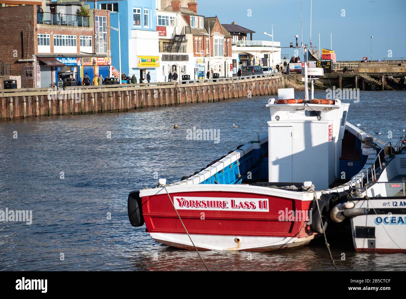 Bridlington Harbour East Yorkshire Coast UK Fishing Boats Seascape Stock Photo