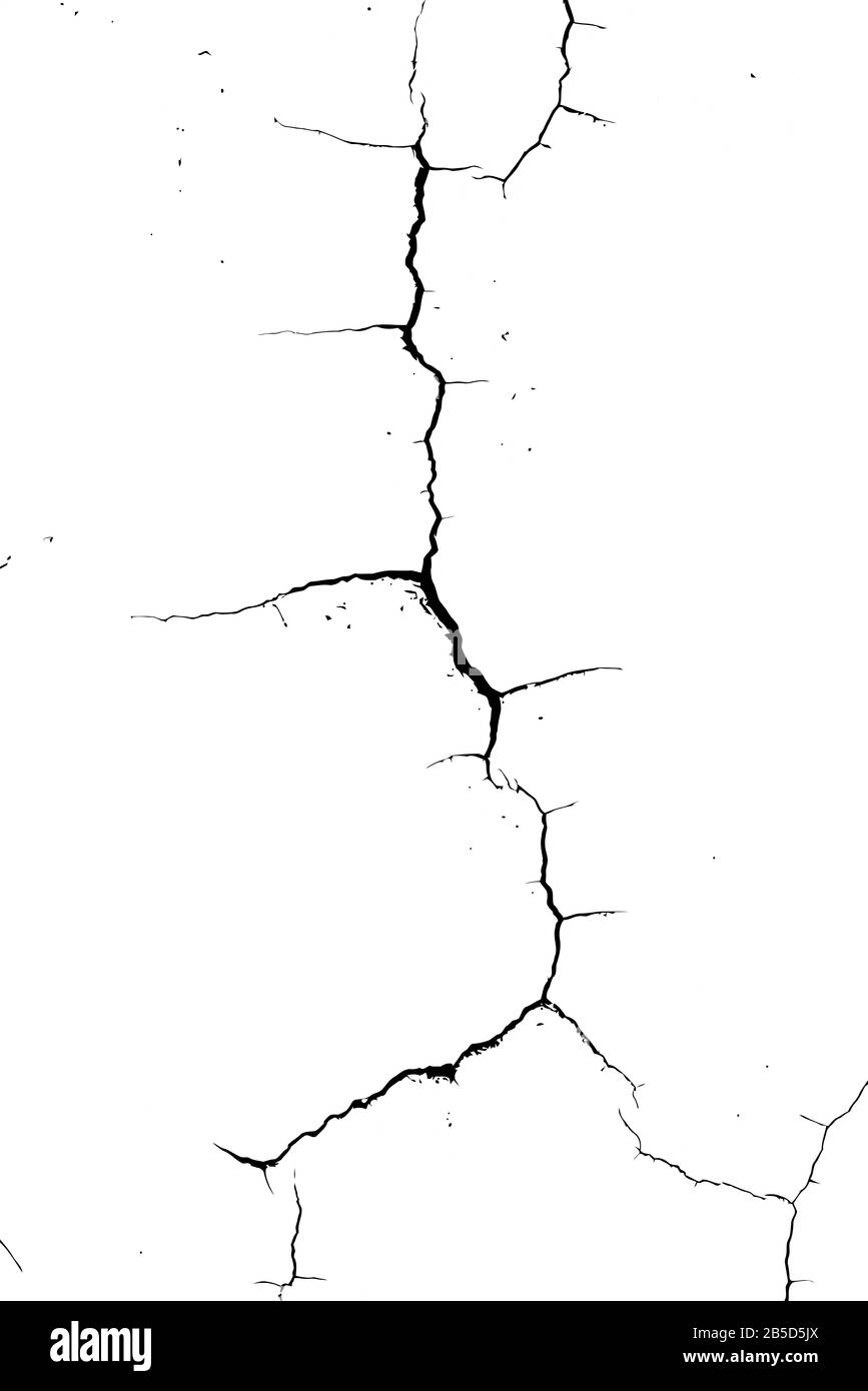 wall cracked risk fracture texture black illustration Stock Photo - Alamy