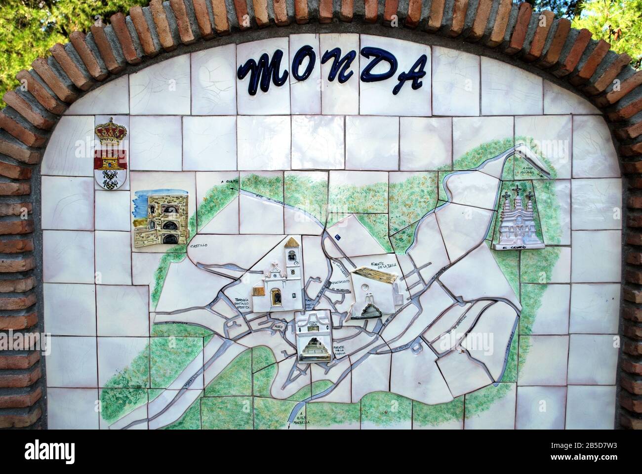 Monda Map Spanish town map hi-res stock photography and images - Alamy
