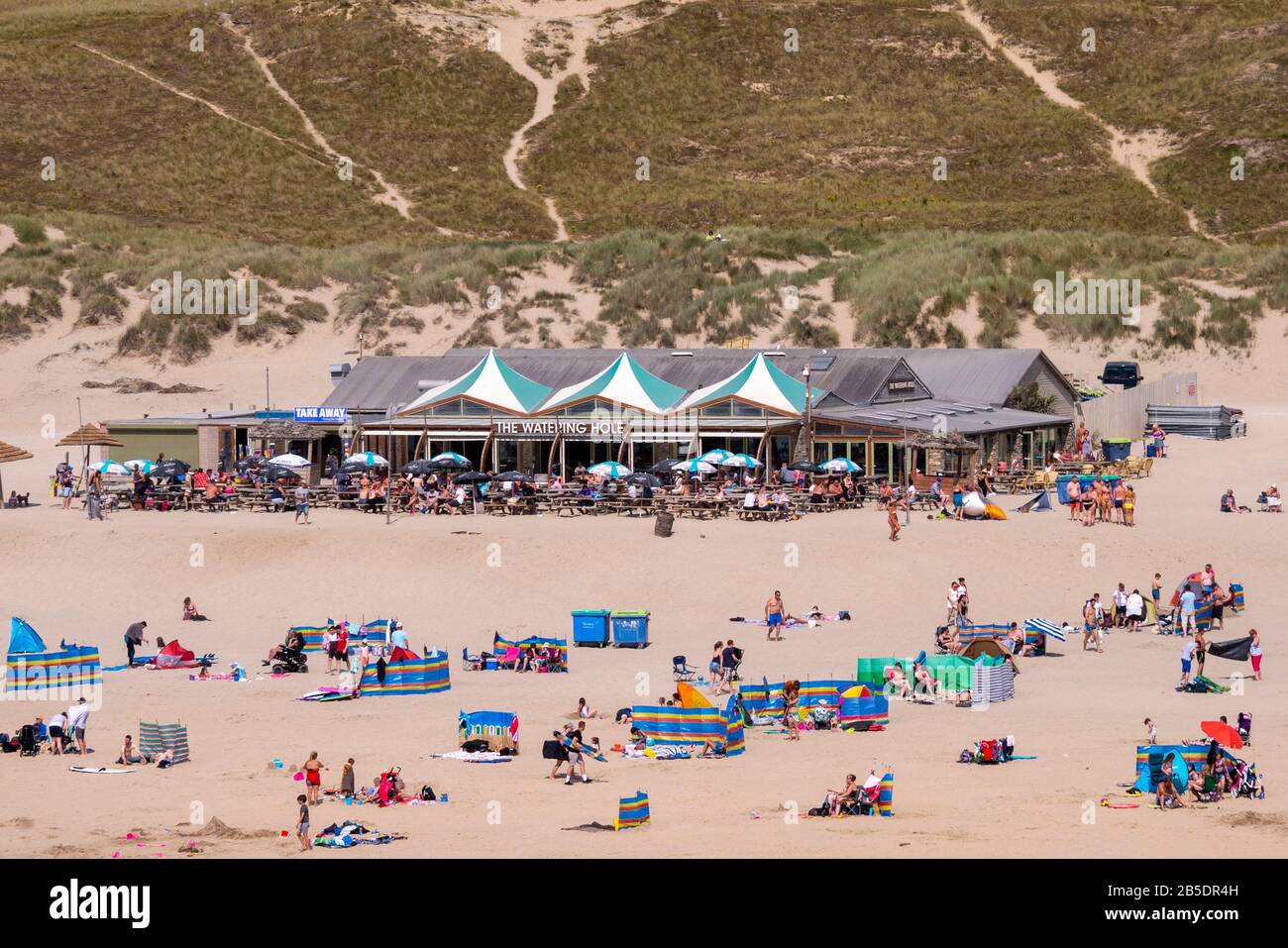 The Watering Hole, beach cafe / bar Perran beach, Perranporth, north