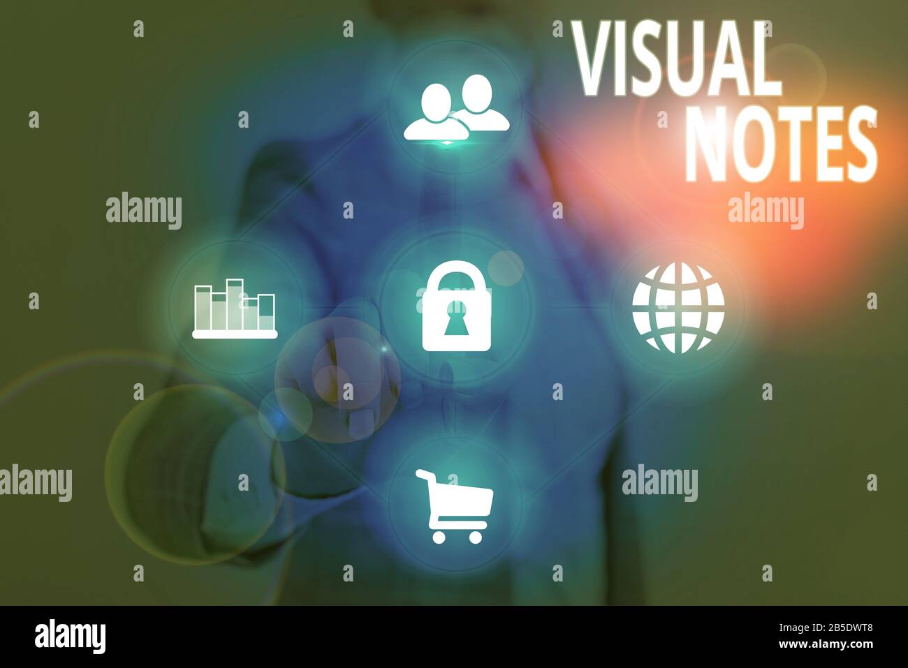 Writing note showing Visual Notes. Business concept for process of ...