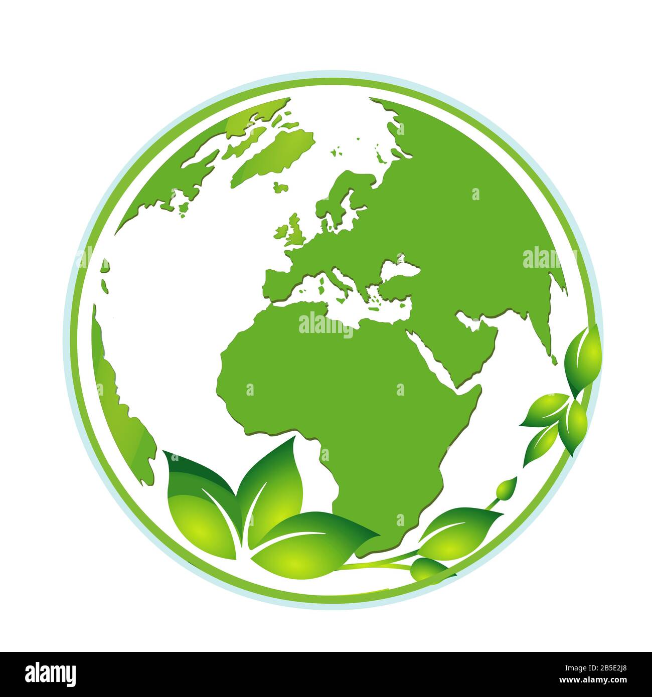 Green earth  Symbol - vector illustration Stock Photo