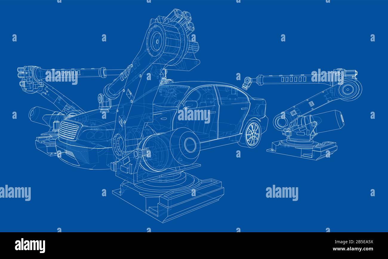 Assembly of motor vehicle. Vector Stock Vector Image & Art Alamy