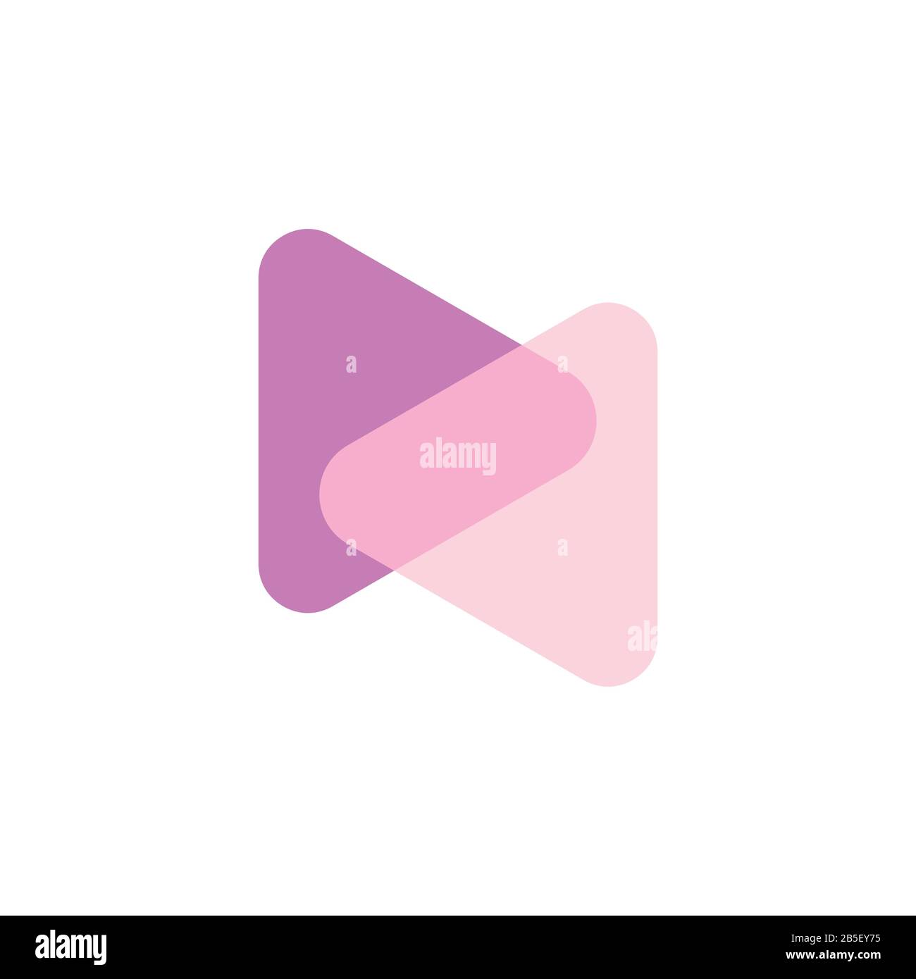 linked geometric triangle colorful gradient logo vector Stock Vector