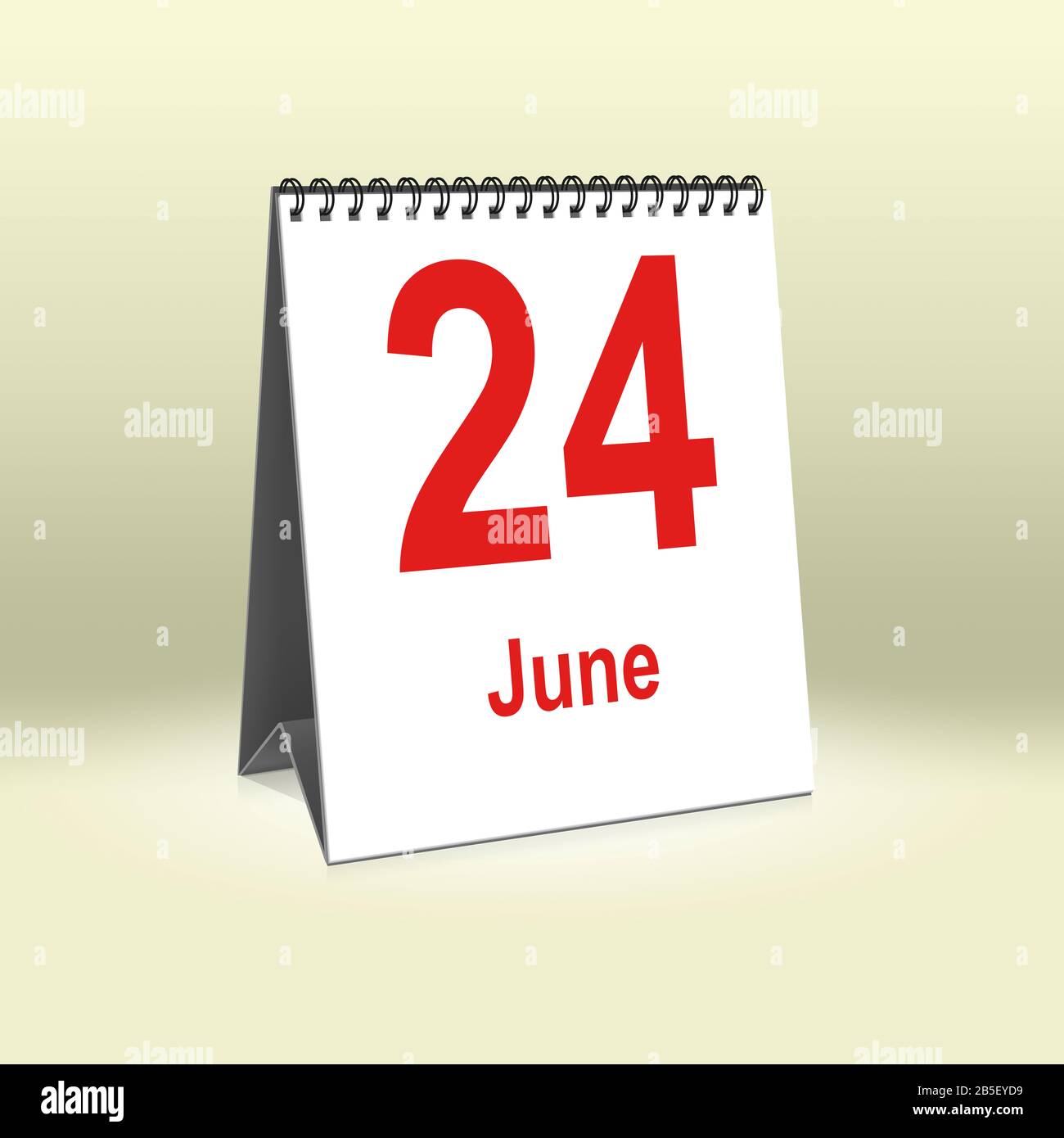 A calendar for the desk shows June 24th | Ein Kalender für den