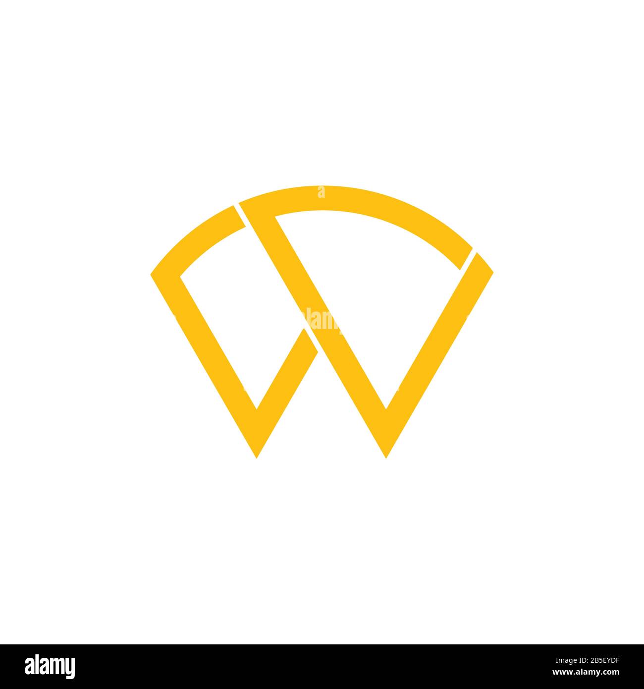 letter w simple geometric line logo vector Stock Vector Image & Art - Alamy