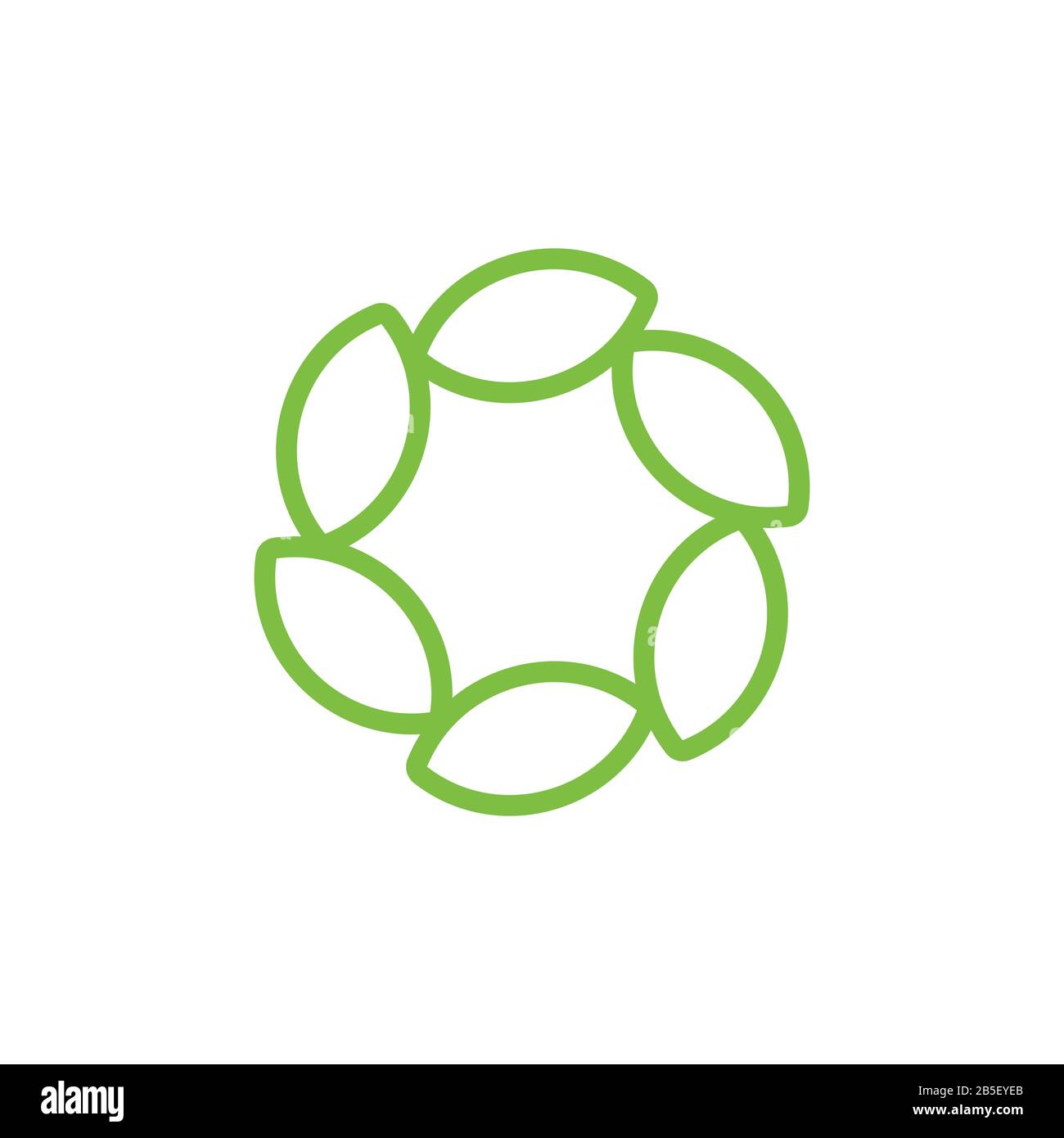 circle geometric leaf line art logo vector Stock Vector Image & Art - Alamy