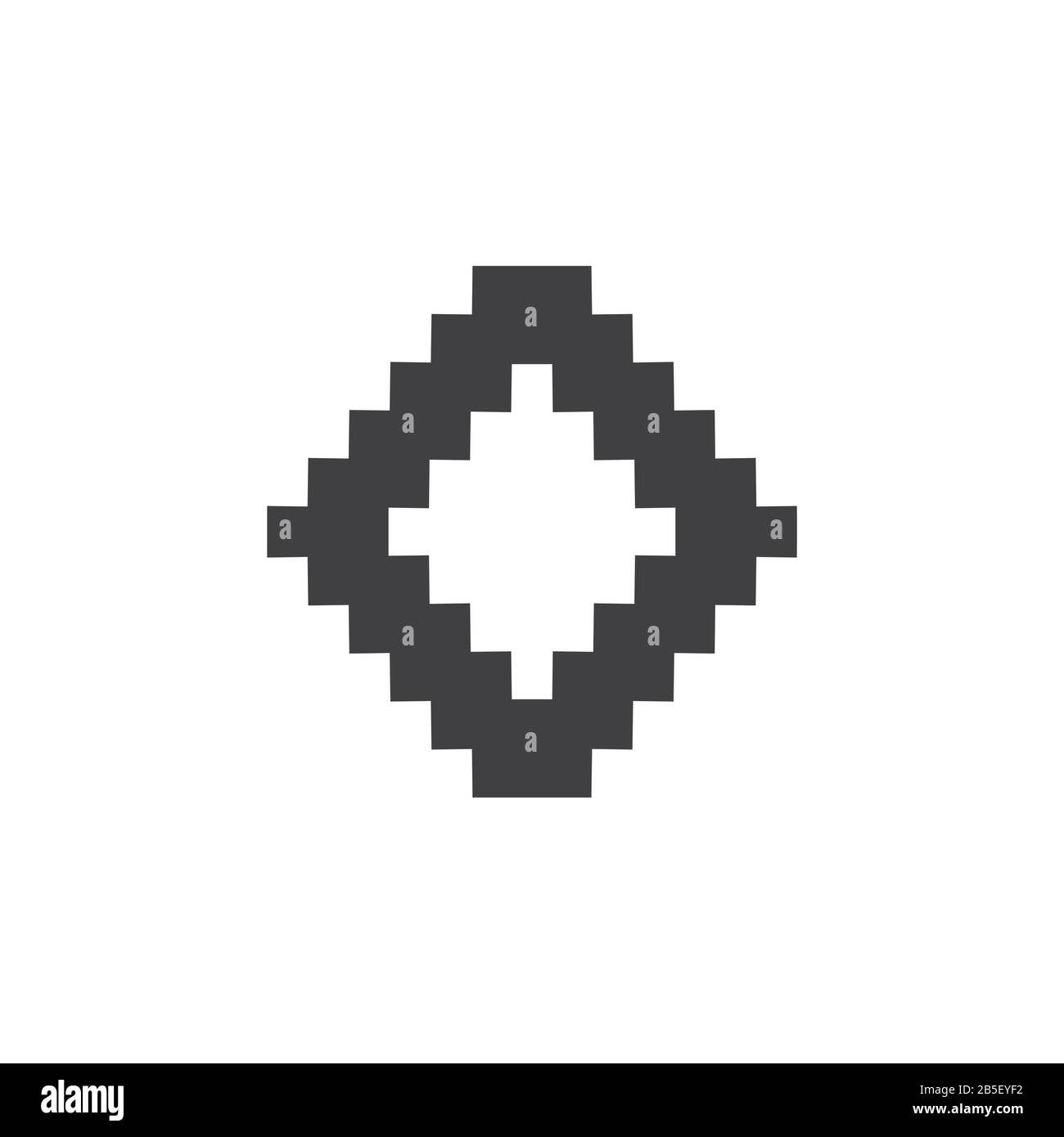 square geometric mosaic frame logo vector Stock Vector