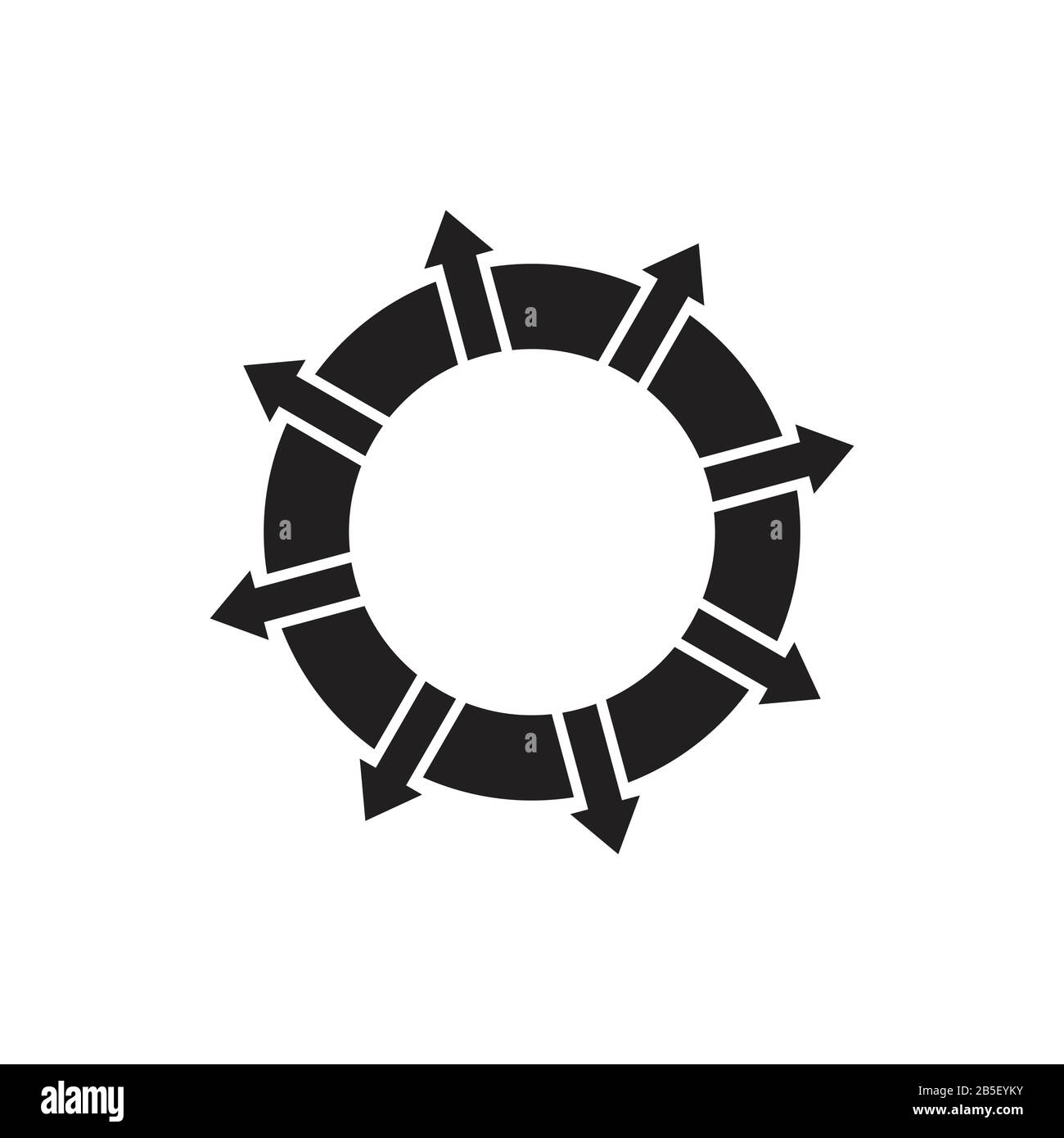 spread swirl arrow geometric line logo vector Stock Vector