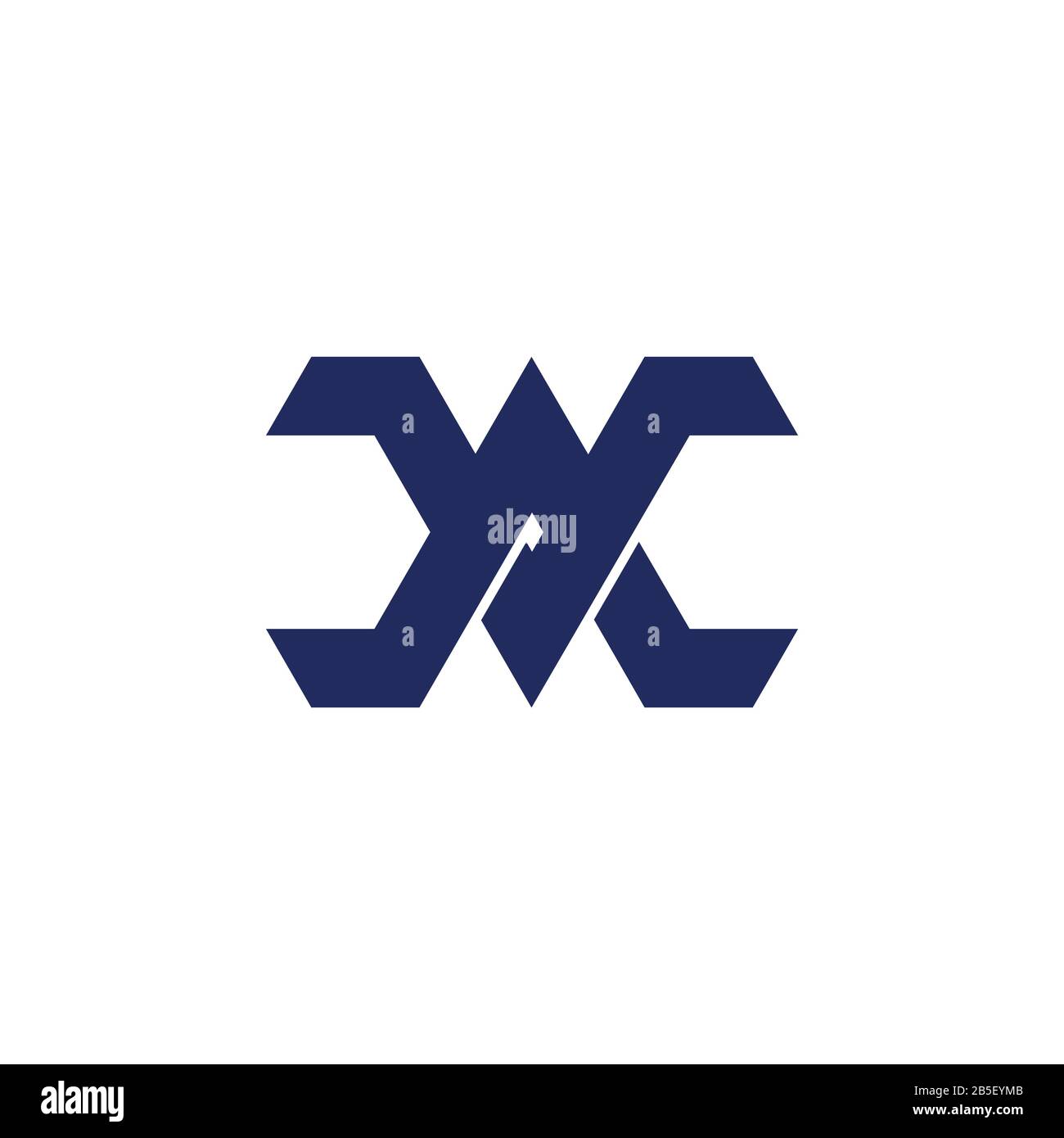 letter av flat geometric overlapping logo vector Stock Vector