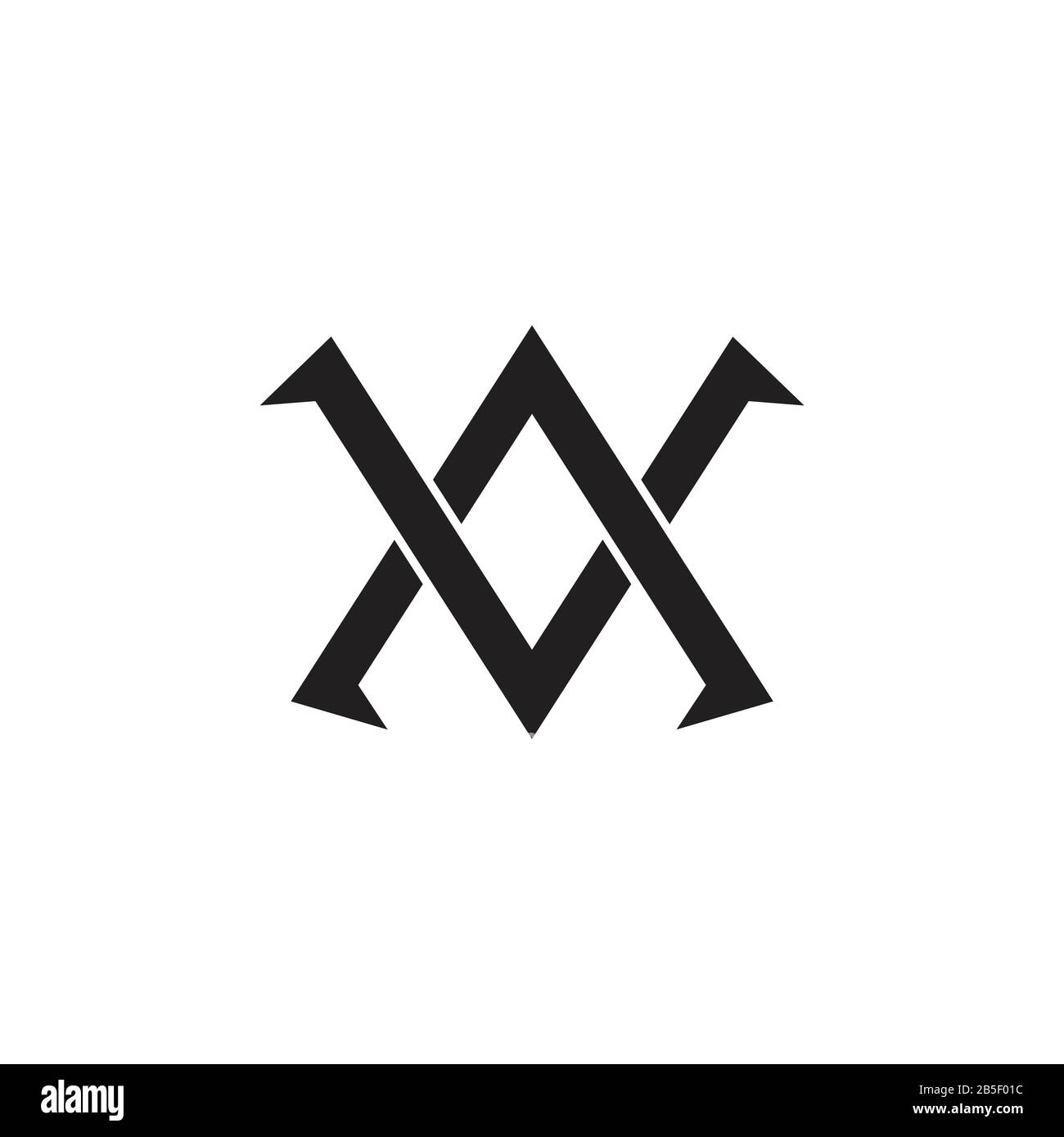 letter av linked overlapping logo vector Stock Vector