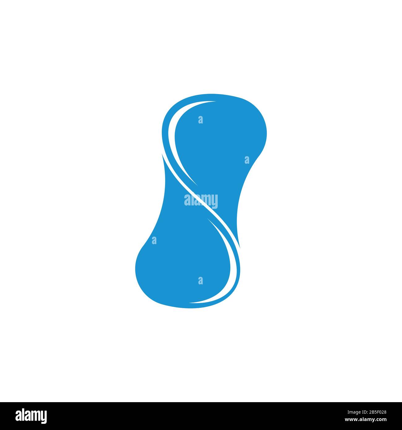 linked water drop letter s logo vector Stock Vector