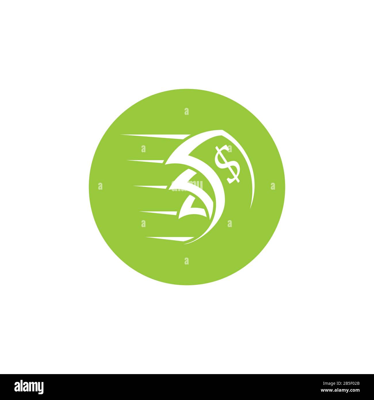 fast money rent symbol logo vector Stock Vector
