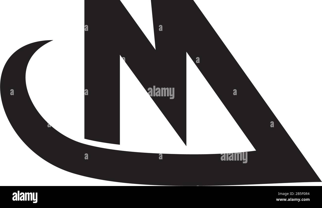 letter m motion geometric arrow symbol logo vector Stock Vector Image ...